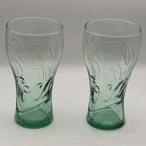 2014 Limited Edition Coca-Cola Cursive Writing Glasses, Set of 2